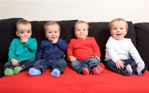 Happy First Birthday to the Robbins Quadruplets!  Photo: SWNS