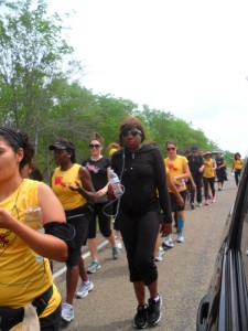 Iman and "Back to Lifers" walking through Texas, praying for the ending of abortion. 