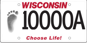 Wisconsin Choose LIfe plate