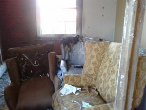 Damaged furniture at Paul Stefan Home (via Facebook post)