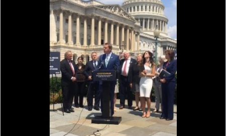 Rep. Mark Walker speaks at a press conference exposing Planned Parenthood's cover-up of sexual abuse