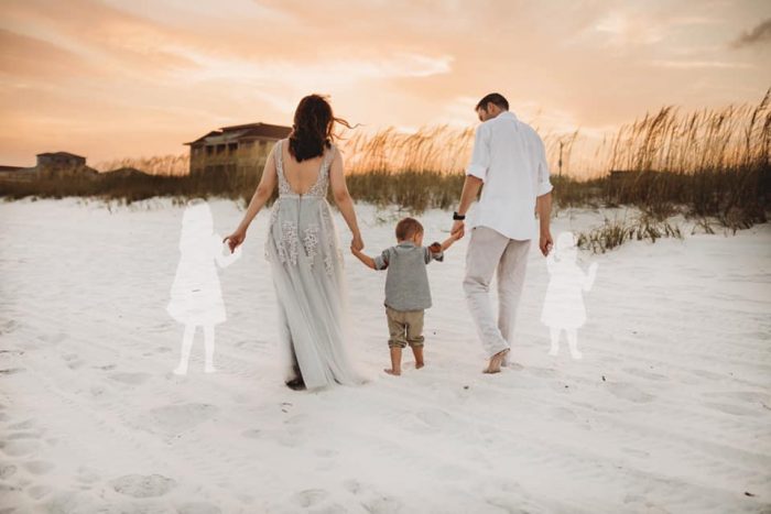 Hauntingly beautiful photos include silhouettes of couple's daughters ...