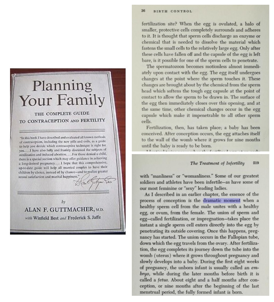 Image: Alan F Guttmacher and Frederick Jaffe on fertilization and when life begins Planning your Family 3
