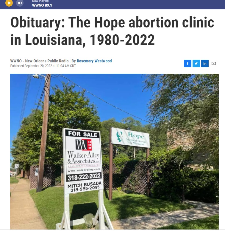 Image: Hope Medical abortion Clinic in Shreveport LA