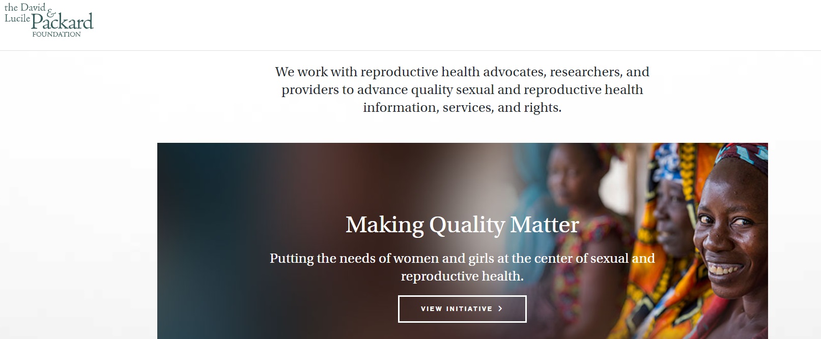 Image: David and Lucile Packard Foundation works to promote abortion (Website image 03012023) 
