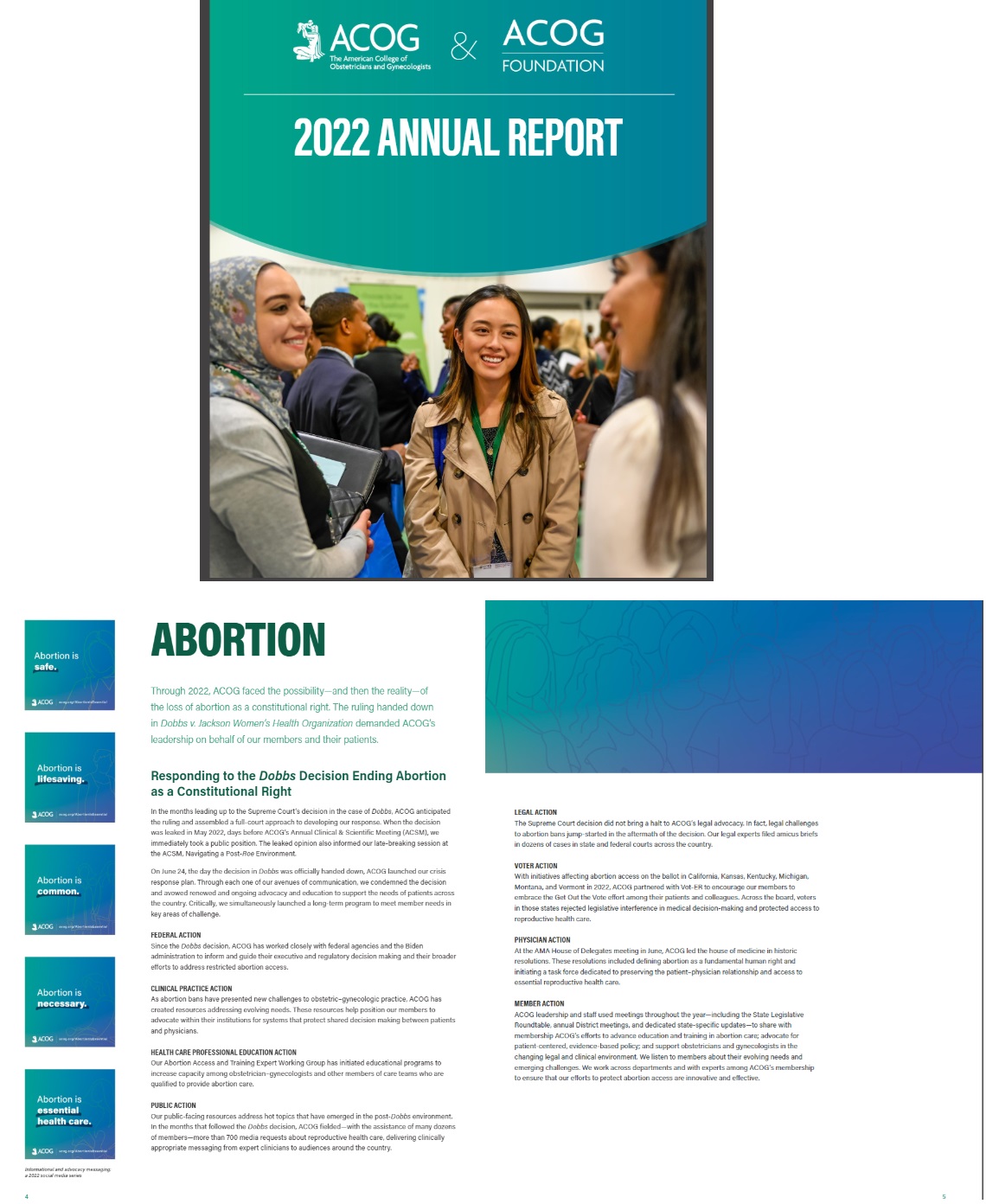 The American College of Obstetricians and Gynecologists 2022AR promotes abortion