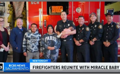 Firefighters reunite with ‘miracle’ baby born at 22 weeks along side of the road