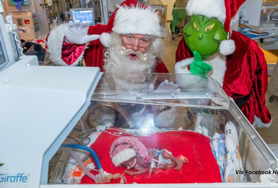 Premature babies celebrate their first Christmases with style