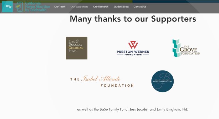 CHAT Study Supporters and Funders