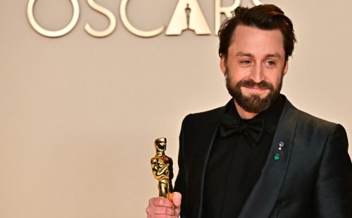 Oscar winner Kieran Culkin praises wife, asks her for more children during acceptance speech